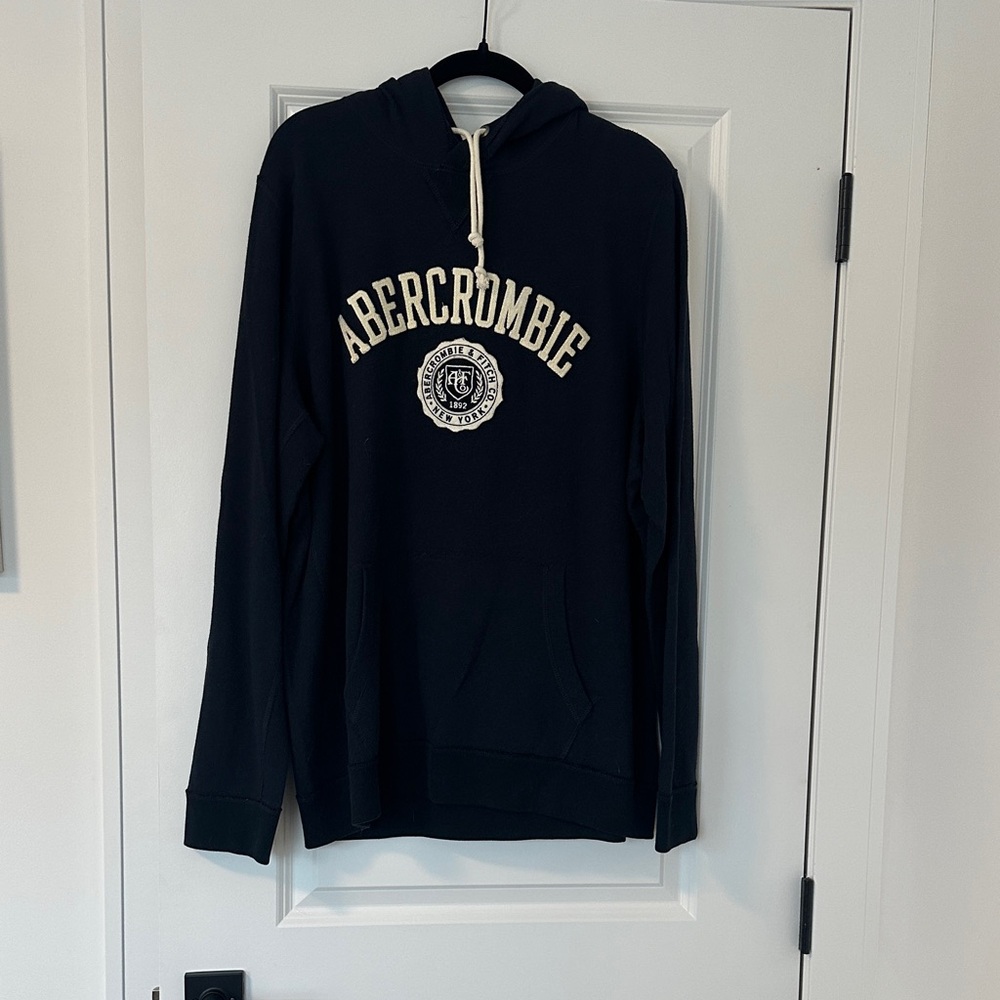 Abercrombie & Fitch Dark Blue Hoodie with Logo
